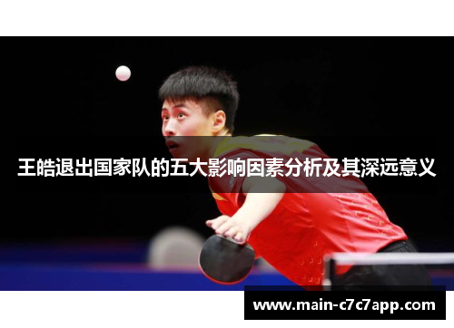 王皓退出国家队的五大影响因素分析及其深远意义 王皓退出国家队的五大影响因素分析及其深远意义