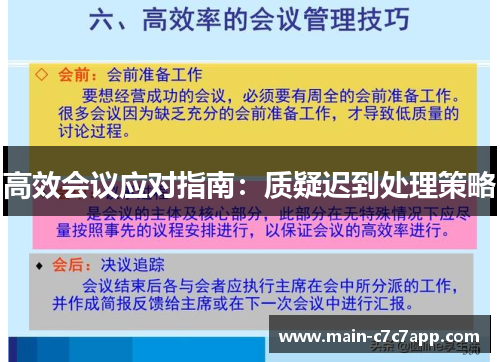 高效会议应对指南:质疑迟到处理策略